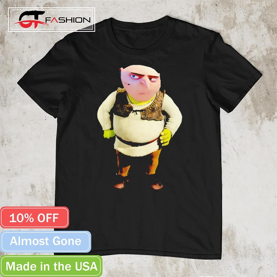 Shrek Gru mashup design meme shirt, hoodie, sweater, long sleeve 